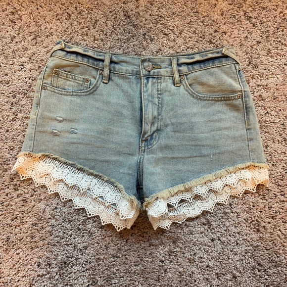 Free People Lacey Denim Cutoff Shorts - Picture 2 of 5